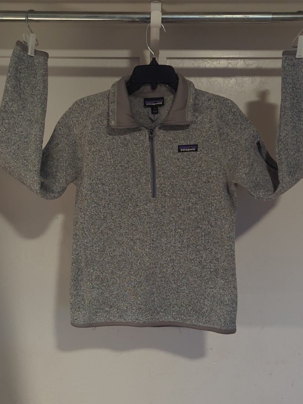 Patagonia Women's Gray Quarter-Zip Fleece Pullover Size Small